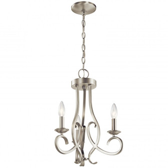 Ania 3 Light Convertible Chandelier Brushed Nickel (2|52243NI)