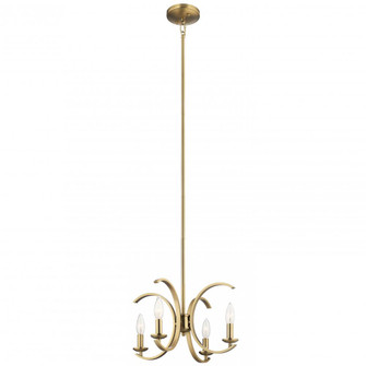 Cassadee 16'' 4 Light Convertible Pendant/Semi Flush Brushed in Natural Brass (2|52119BNB)