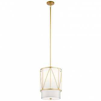 Birkleigh 18.25'' 1 Light Pendant with Satin Etched Glass in Classic Gold (2|52073CLG)
