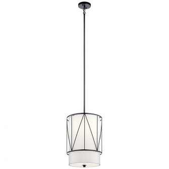 Birkleigh 18.25'' 1 Light Pendant with Satin Etched Glass in Black (2|52073BK)