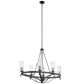 Krysia™ 6 Light Oval Chandelier Black (2|52010BK)