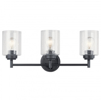 Winslow 21.5'' 3 Light Vanity Light with Clear Seeded Glass in Black (2|45886BK)