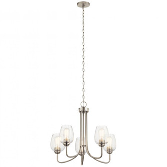 Valserrano 5 Light Chandelier Seeded Glass Brushed Nickel (2|44377NICS)