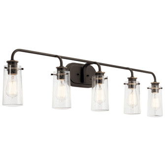 Braelyn 44'' 5 Light Vanity Light with Clear Seeded Glass Olde Bronze (2|45461OZ)