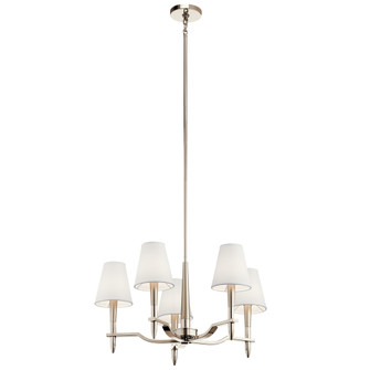 Kinsey 5 Light Chandelier Polished Nickel (2|44310PN)