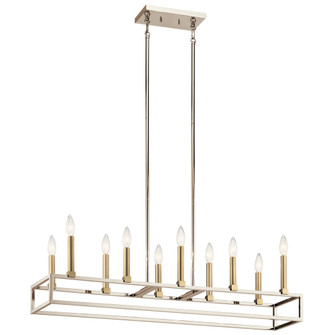 Finet™ 10 Light Linear Chandelier Polished Nickel (2|44110PN)