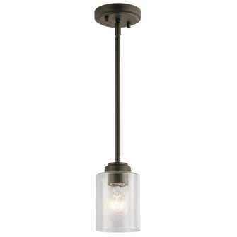 Winslow 7'' 1 Light Mini Pendant with Clear Seeded Glass in Olde Bronze (2|44032OZ)