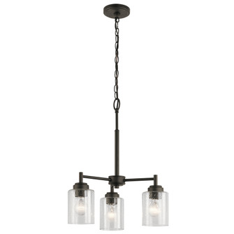 Winslow 15.25'' 3 Light Mini Chandelier with Clear Seeded Glass in Olde Bronze (2|44029OZ)