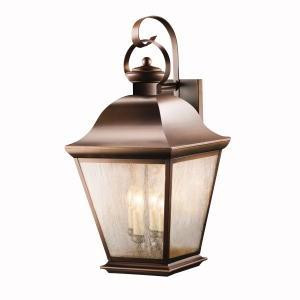 Mount Vernon 27.75'' 4 Light Outdoor Wall Light with Clear Seeded Glass in Black (2|9704BK)