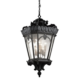 Tournai 123'' 8 Light Outdoor Pendant Light with Clear Seeded Glass in Textured Black (2|9568BKT)