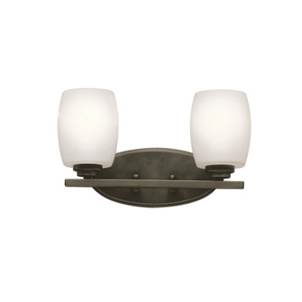 Eileen 14.25'' 2 Light Vanity Light with Satin Etched Cased Opal Glass in Olde Bronze® (2|5097OZS)