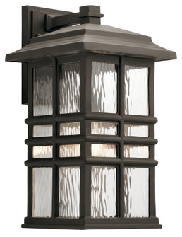 Beacon Square 17.5'' 1 Light Outdoor Wall Light with Clear Hammered Glass in Olde Bronze (2|49831OZ)