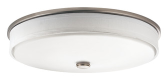 Ceiling Space 17.25'' LED Flush Mount with Linen Shade and White Acrylic Diffuser in Brushed Nick (2|10886NILED)