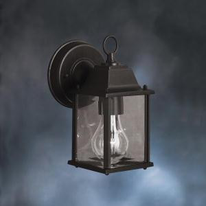 Barrie 8.5'' 1 Light Outdoor Wall Light with Clear Beveled Glass in Black (2|9794BK)