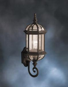 Barrie 21.75'' 1 Light Outdoor Wall Light with Clear Beveled Glass in Black (2|9736BK)