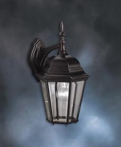 Madison 17'' 1 Light Wall Light with Clear Beveled Glass in Black (2|9655BK)