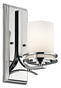 Hendrik 12'' 1 Light Wall Sconce with Satin Etched Cased Opal Chrome (2|5076CH)