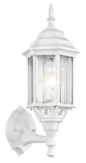 Chesapeake 17'' 1 Light Outdoor Wall Light with Clear Beveled Glass in White (2|49255WH)