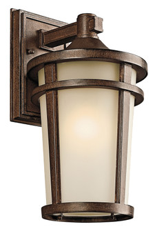 Atwood 14.25'' 1 Light Outdoor Wall Light with Light Umber Mist and Brown Stone (2|49072BST)