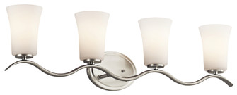 Armida 32.25'' 4 Light Vanity Light with Satin Etched White Glass in Brushed Nickel (2|45377NI)