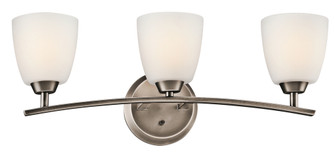 Granby 25'' 3 Light Vanity Light with Satin Etched Cased Opal Glass in Brushed Pewter (2|45360BPT)