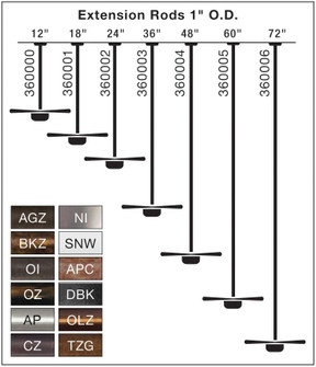 Fan Down Rod 48 Inch (2|360004NI)