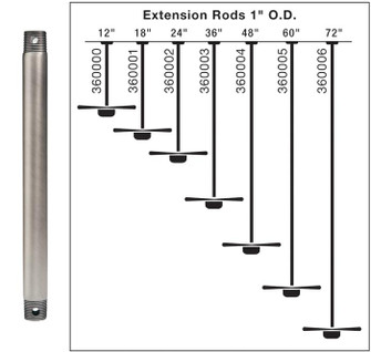 Fan Down Rod 18 Inch (2|360001TZP)