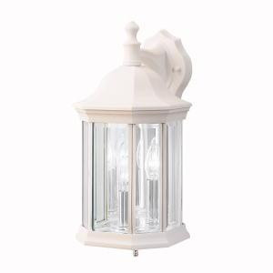 Chesapeake 14.75'' 3 Light Outdoor Wall Light with Clear Beveled Glass in White (2|9777WH)
