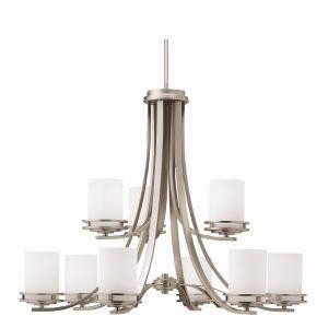 Hendrik 25.75'' 9 Light Chandelier with Satin Etched Cased Opal Glass Brushed Nickel (2|1674NI)