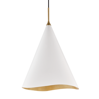 1 LIGHT LARGE PENDANT (57|9618-GL/WHT)