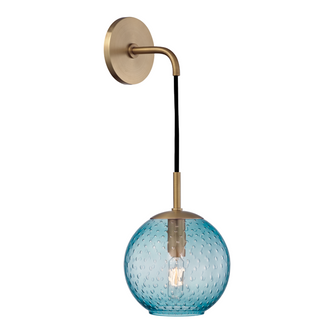 1 LIGHT WALL SCONCE-BLUE GLASS (57|2020-AGB-BL)