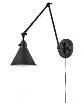 Medium Swing Arm Single Light Sconce (87|3692BK)