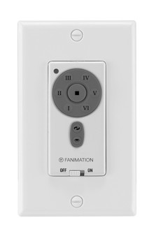 Ceiling Fan Wall Control Reversing - 6 Speed DC Motor Fan and Light - White (90|TW40WH)