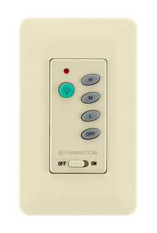 Ceiling Fan Wall Control with Receiver Non-Reversing - 3 Speed Fan and Light - Light Almond (90|CWRL4LA)