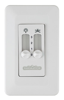 Ceiling Fan Wall Control Non-Reversing - 3 Speed Fan and Light - White (90|CW2WH)