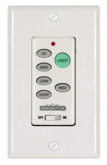 Ceiling Fan Wall Control Reversing - 3 Speed Fan and Light - White (90|C21)