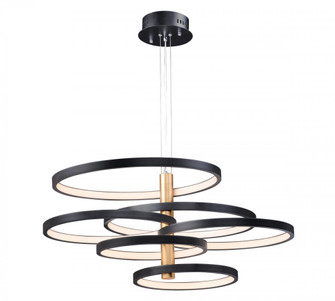 Hoopla-Multi-Light Pendant (94|E24327-BKGLD)