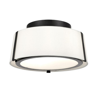 Fulton 12'' Black Semi Flush Mount (205|FUL-903-BK)