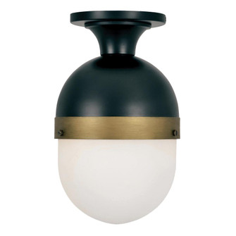 Brian Patrick Flynn Capsule 8'' Matte Black + Textured Gold Outdoor Semi Flush Mount (205|CAP-8500-MK-TG)