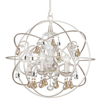 Solaris 5 Light Gold Crystal Olde Silver Sphere Chandelier (205|9026-OS-GS-MWP)