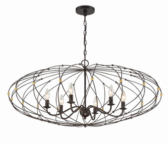 Zucca 38.25'' English Bronze + Antique Gold Chandelier (205|ZUC-A9036-EB-GA)