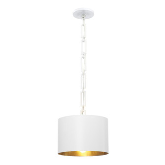 Brian Patrick Flynn Alston 12'' Matte White + Antique Gold Pendant (205|8683-MT-GA)