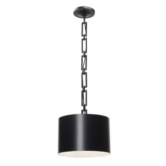 Brian Patrick Flynn Alston 12'' Matte Black + White Pendant (205|8683-MK-WH)