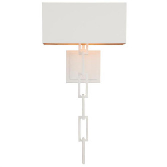 Brian Patrick Flynn Alston 2 Light Matte White + Antique Gold Sconce (205|8682-MT-GA)