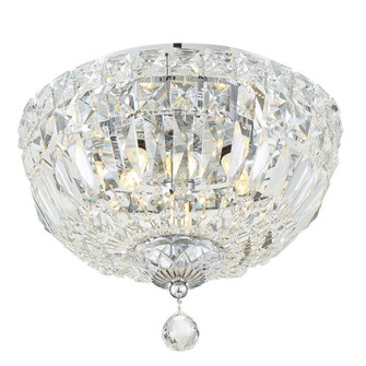 Roslyn 3 Light Polished Chrome Flush Mount (205|ROS-A1003-CH-CL-MWP)