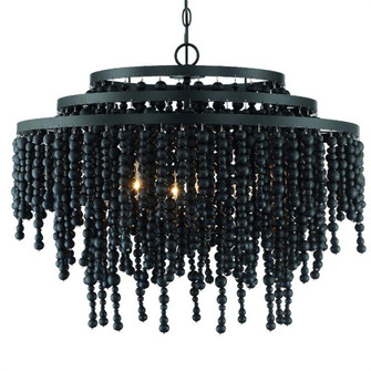 Poppy 6 Light Matte Black Chandelier (205|POP-A5076-MK)