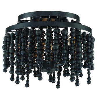 Poppy 3 Light Matte Black Semi Flush Mount (205|POP-A5073-MK)