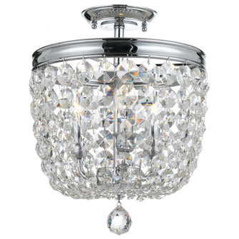 Archer 11.5'' Hand Cut Crystal Polished Chrome Semi Flush Mount (205|783-CH-CL-MWP)