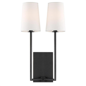 Lena 2 Light Black Forged Sconce (205|LEN-252-BF)