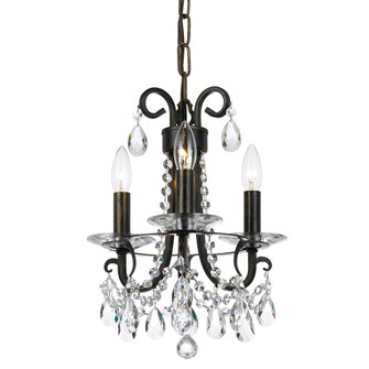 Othello 3 Light Clear Crystal English Bronze Mini Chandelier (205|6823-EB-CL-MWP)